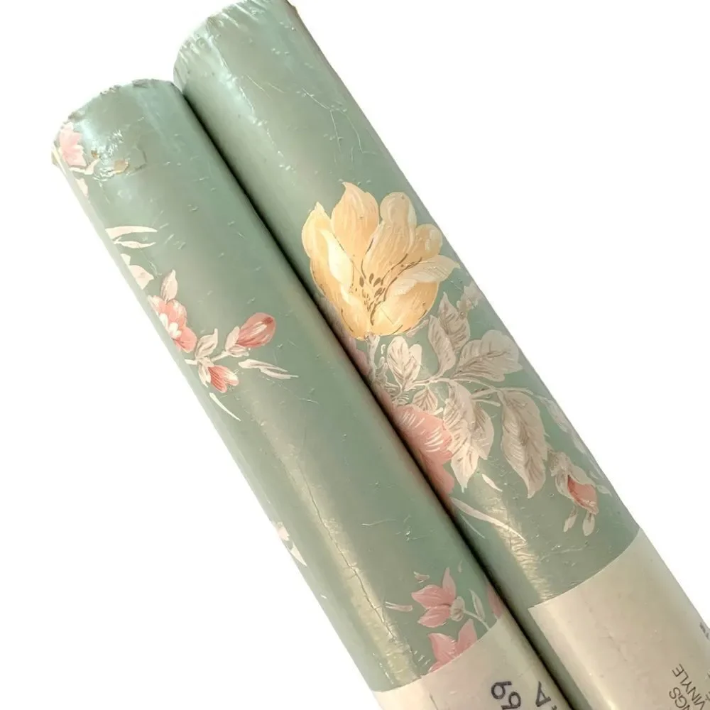 Vintage Chinoiserie Floral Wallpaper